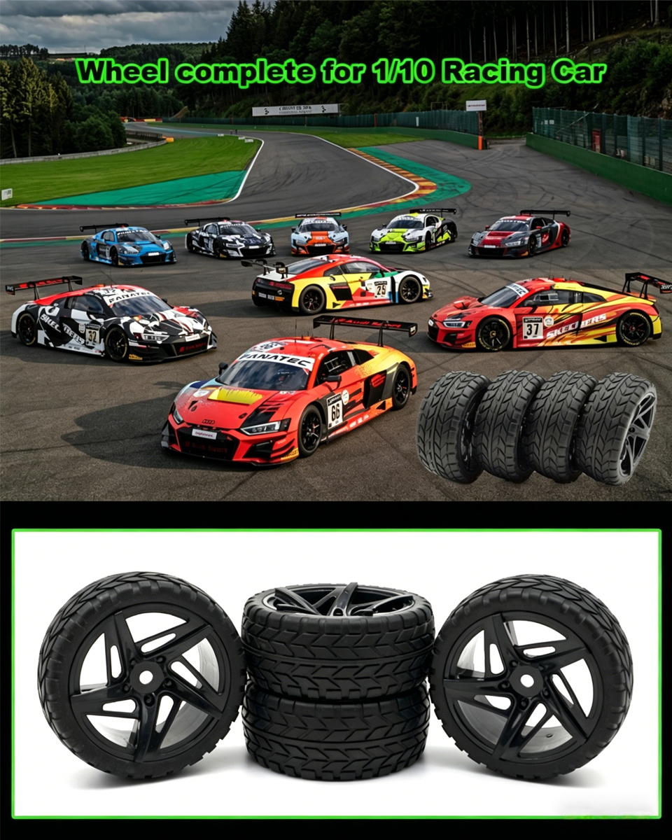Wheel complete for 1:10 racing cars Wheel complete for 1:10 racing cars