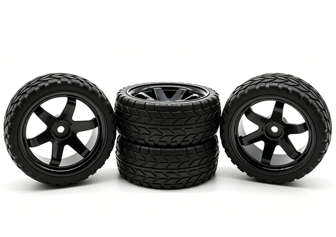 Wheel complete for 1:10 racing cars
