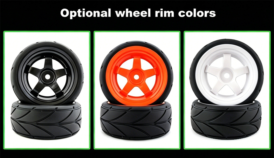 Wheel complete for 1:10 racing cars Wheel complete for 1:10 racing cars