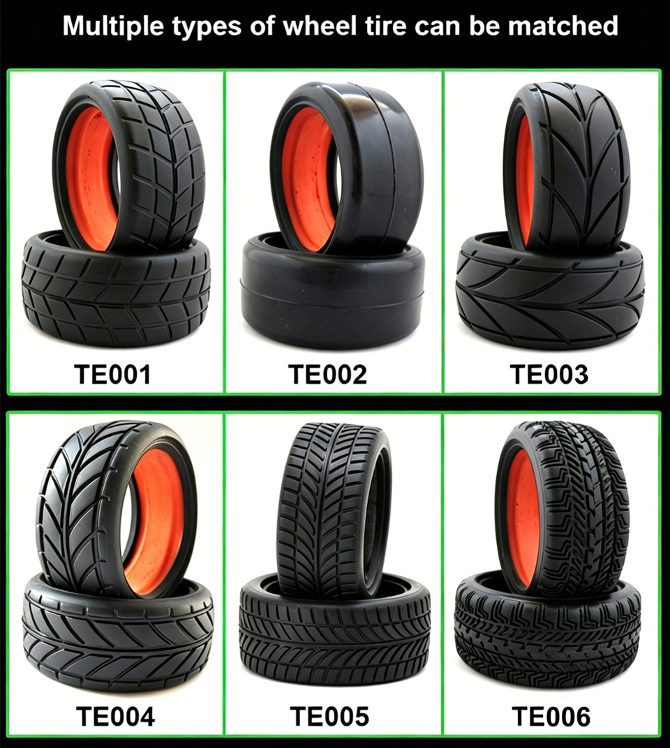 Wheel complete for 1:10 racing cars Wheel complete for 1:10 racing cars