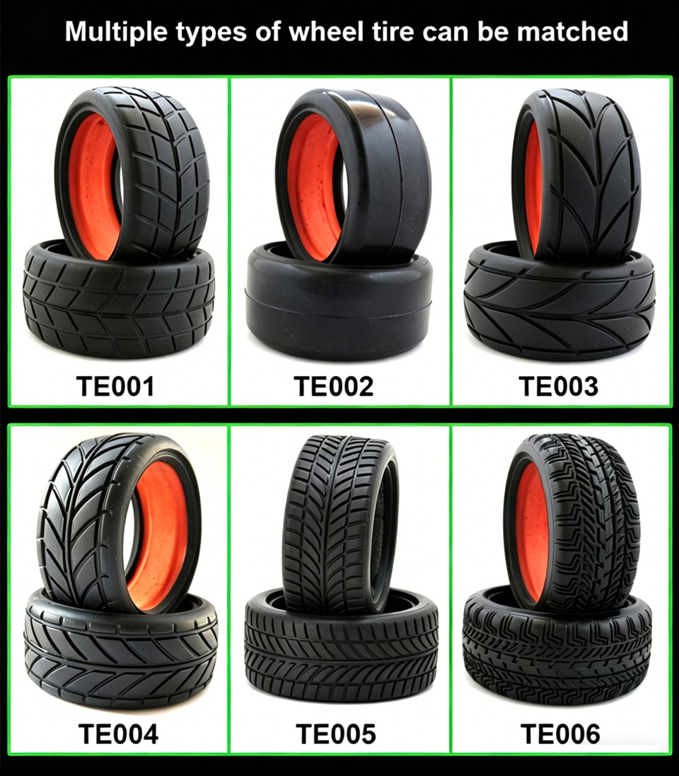 Wheel complete for 1:10 racing cars Wheel complete for 1:10 racing cars