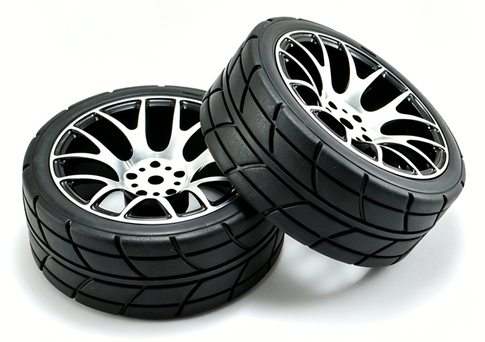 Aluminum wheels for 1:10 racing car