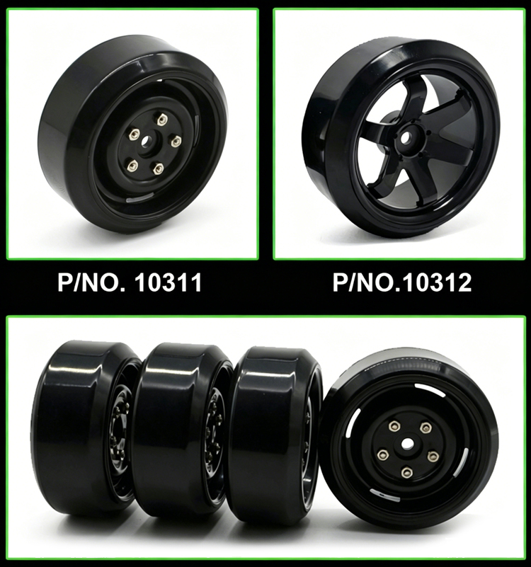 Wheel complete for 1:10 difting cars