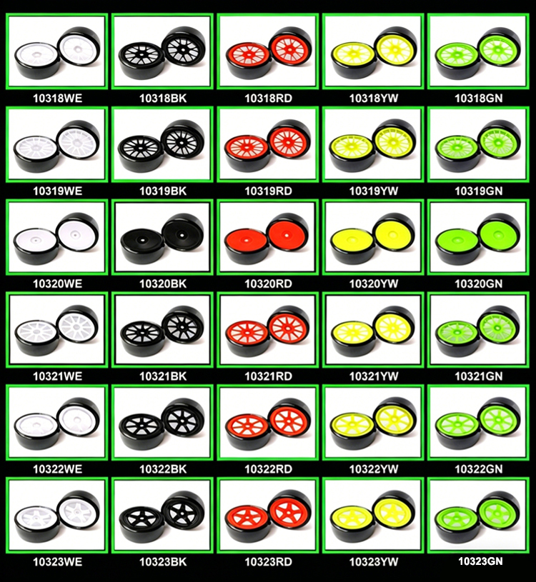 Wheel complete for 1:10 difting cars