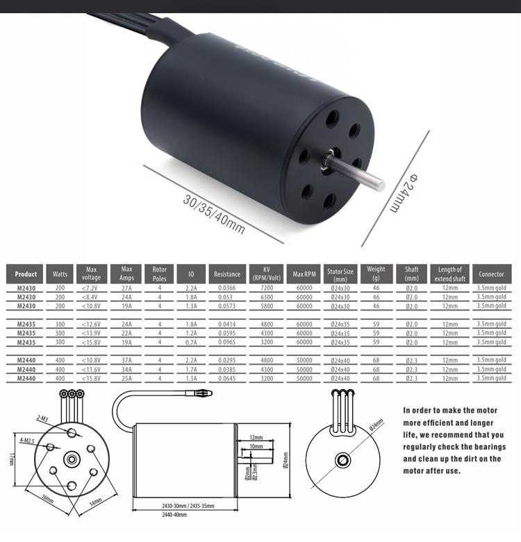 2430-2440 4P Brushless Motor