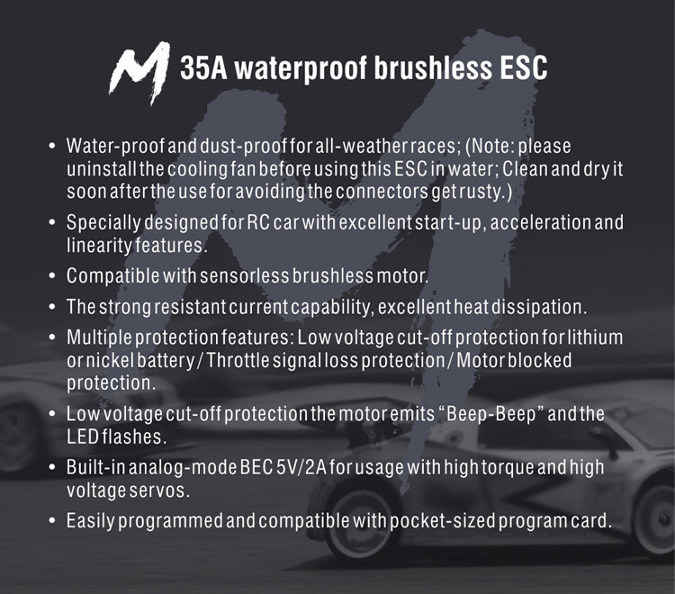  35A waterproof brushless ESC