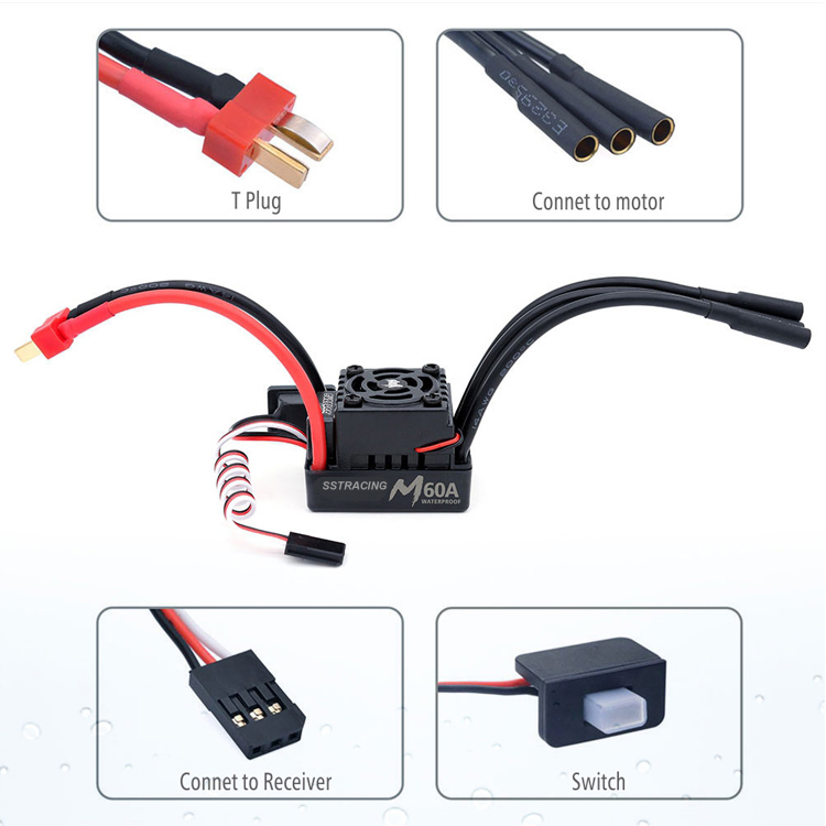 60A waterproof brushless ESC