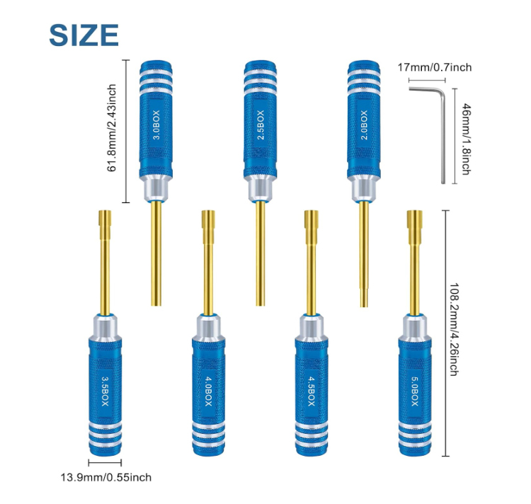 Nut driver&allen hex wrench sets