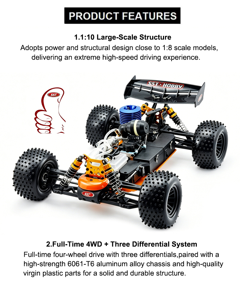 1:10 Scale 4WD Nitro Power Buggy 1:10 Scale 4WD Nitro Power Buggy