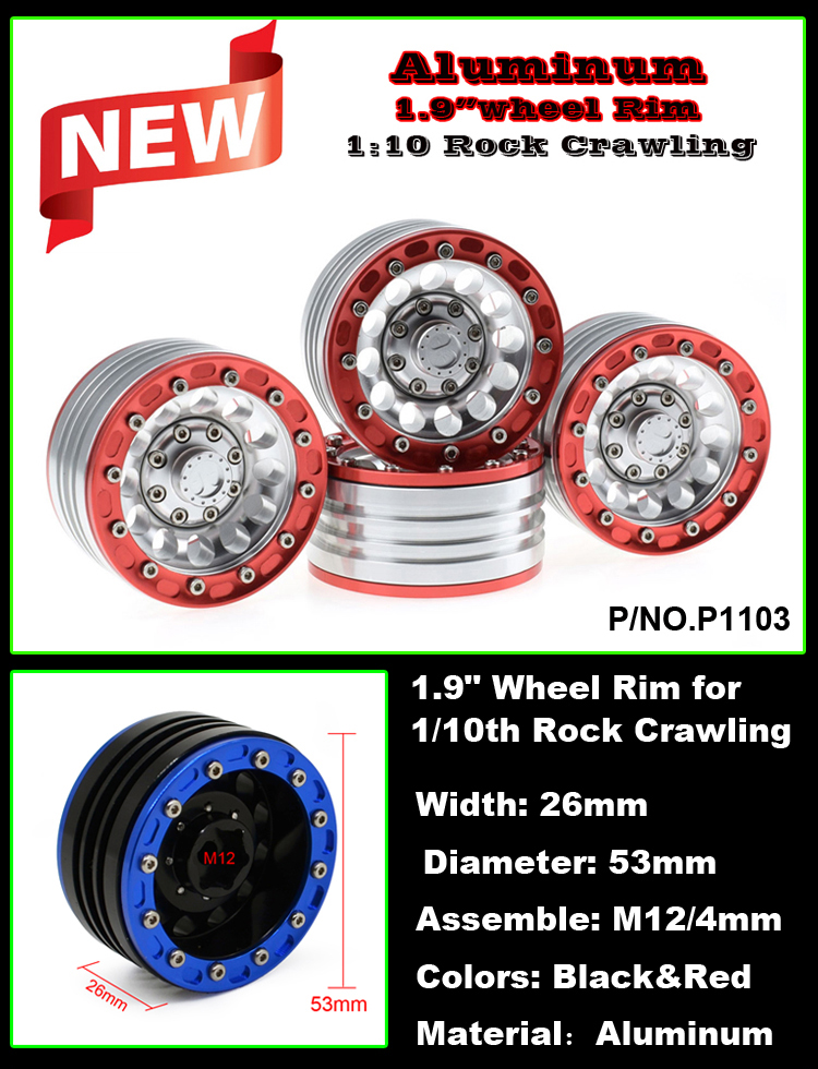 1:10 Aluminum RC Crawler Wheel Rim.