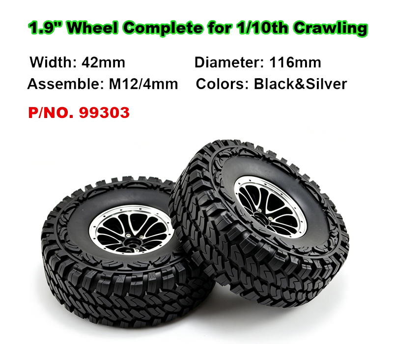 Aluminum Wheels for 1:10 Rock Crawler