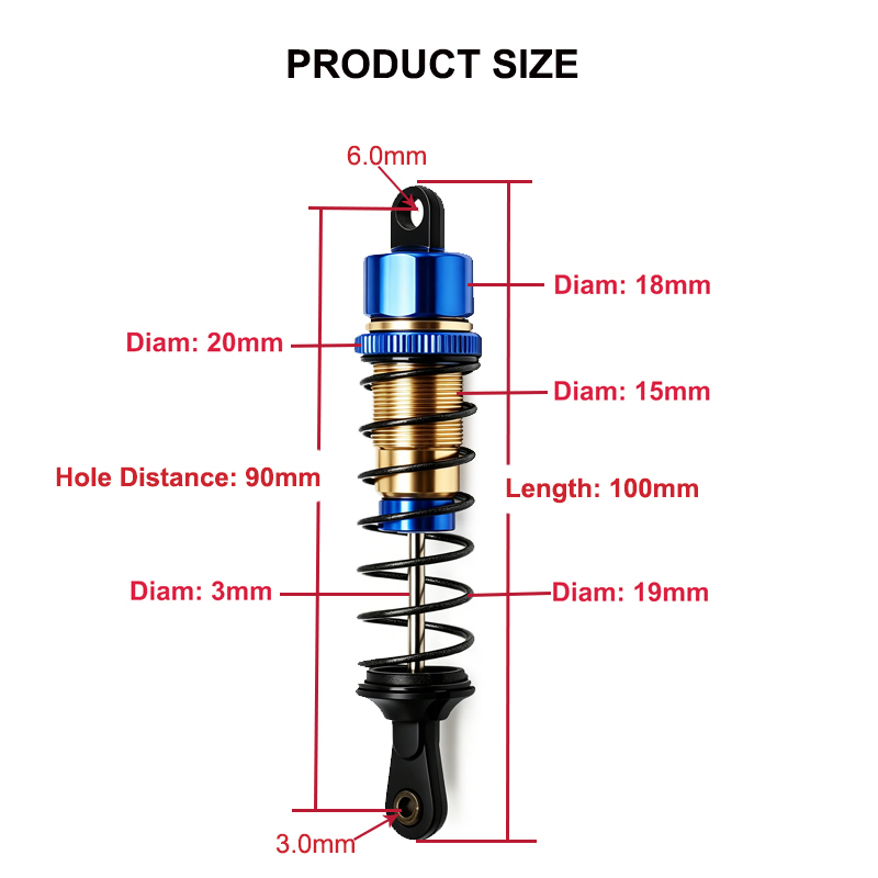 Aluminum 1:10 Shock absorber L=90mm Aluminum 1:10 Shock absorber L=90mm
