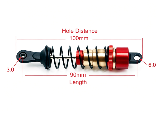 Aluminum 1:10 Shock absorber L=90mm