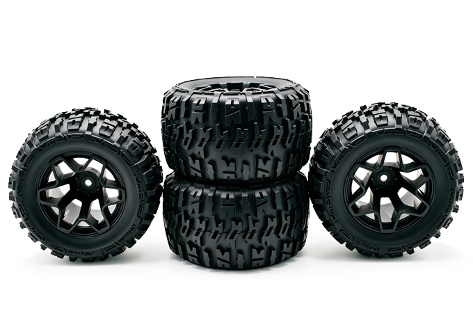 Wheel complete for 1:10 Monster Truck