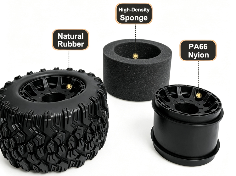 Wheel complete for 1:10 Speed Truggy